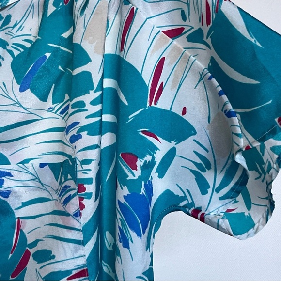 Vintage Lady Arrow Women’s Floral Button Down Polyester Shirt Size 14 - Picture 6 of 8